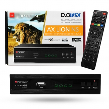 Tuner DVB-T2 DVB-C Opticum LION NS H.265 HEVC